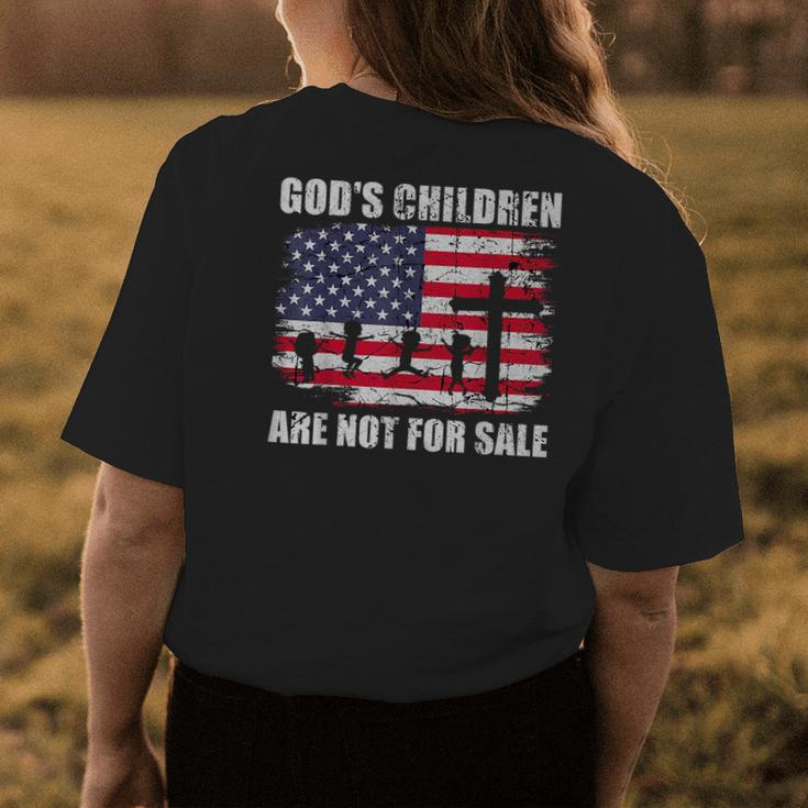 Gods Children Are Not For Sale Christ Christian Vintage Womens Back Print T-shirt Unique Gifts