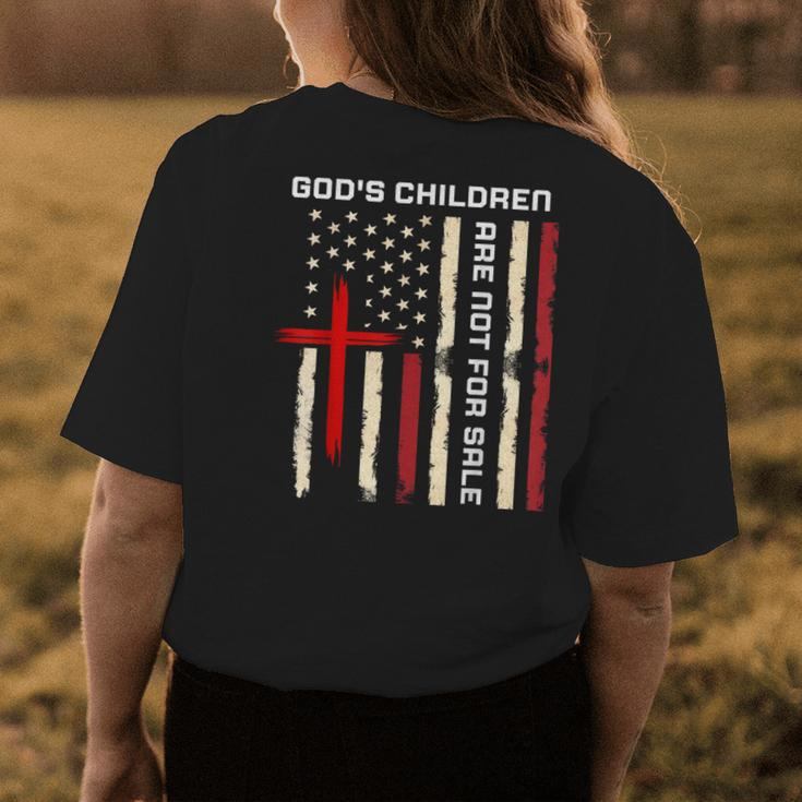 Gods Children Are Not For Sale Vintage Gods Children Quote Womens Back Print T-shirt Funny Gifts