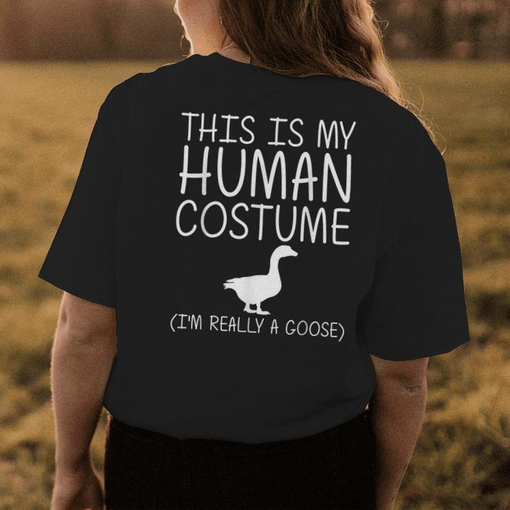 Goose Easy Halloween Human Costume Waterfowl Animal Diy Gift Womens Back Print T-shirt Unique Gifts