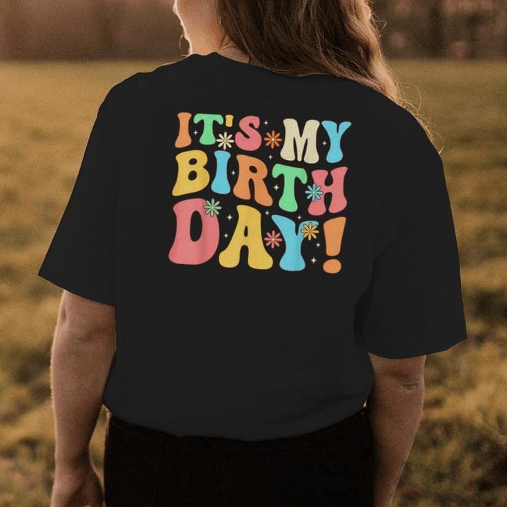 Groovy Hippie My Birthday Mom Grandma Women Girls Daughter Womens Back Print T-shirt Unique Gifts
