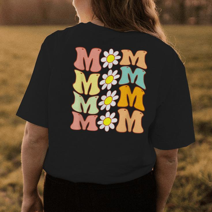 Groovy Mom Daisy Flower Funny Mothers Day For Mom Of Girl Womens Back Print T-shirt Unique Gifts