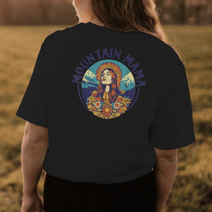 Groovy Mountain Mama Hippie 60S Psychedelic Artistic Womens Back Print T-shirt Funny Gifts