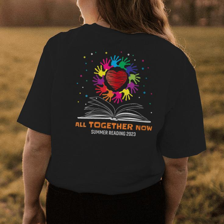 Handprints And Hearts All Together Now Summer Reading 2023 Women's T-shirt Back Print Unique Gifts
