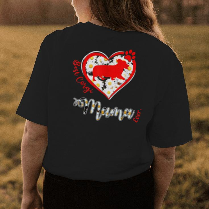Heart Dog Funny Best Corgi Mama Funny Mothers Day Womens Back Print T-shirt Unique Gifts