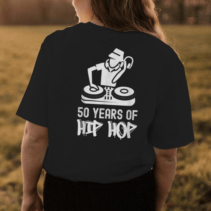 Hip Hop 50Th Anniversary | 50 Years | Dj Turntable Womens Back Print T-shirt Funny Gifts
