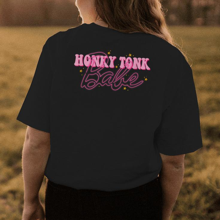 Honky Tonk Babe Space Cowgirl Outfit 70S Costume For Women Womens Back Print T-shirt Unique Gifts
