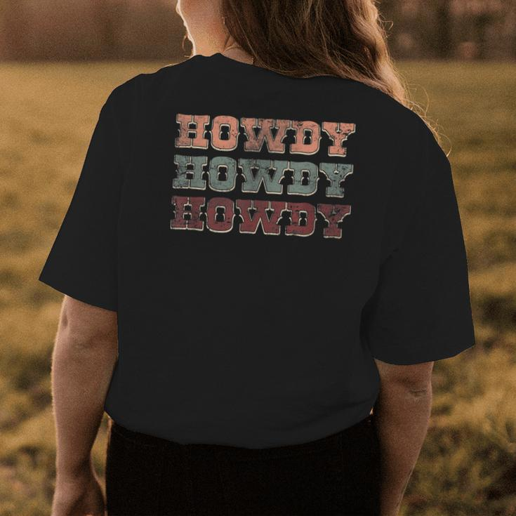 Howdy Cowboy Western Rodeo Southern Country Cowgirl Womens Back Print T-shirt Unique Gifts