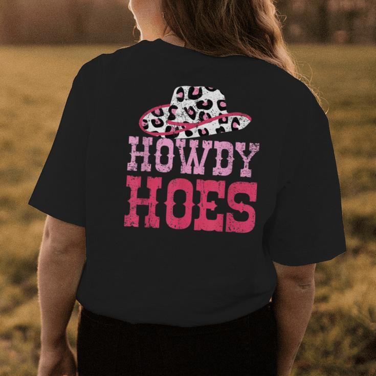 Howdy Hoes Pink Rodeo Western Country Southern Cute Cowgirl Womens Back Print T-shirt Unique Gifts