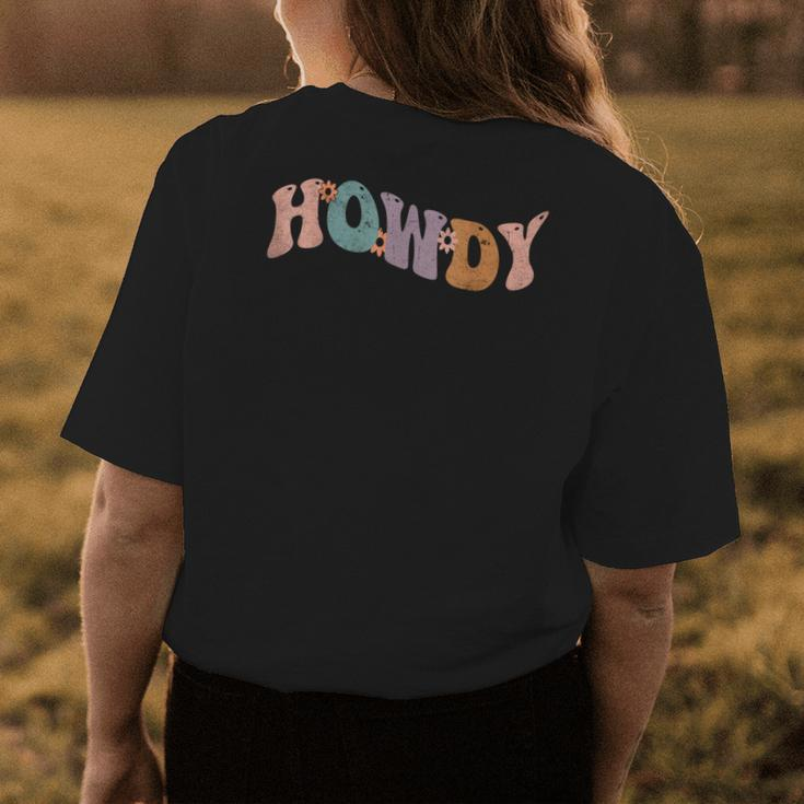 Howdy Rodeo Western Country Southern Cowgirl Vintage Gift For Women Womens Back Print T-shirt Unique Gifts