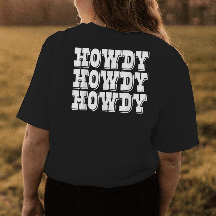 Howdy Western Cowboy Cowgirl Rodeo Country Southern Girl Womens Back Print T-shirt Unique Gifts