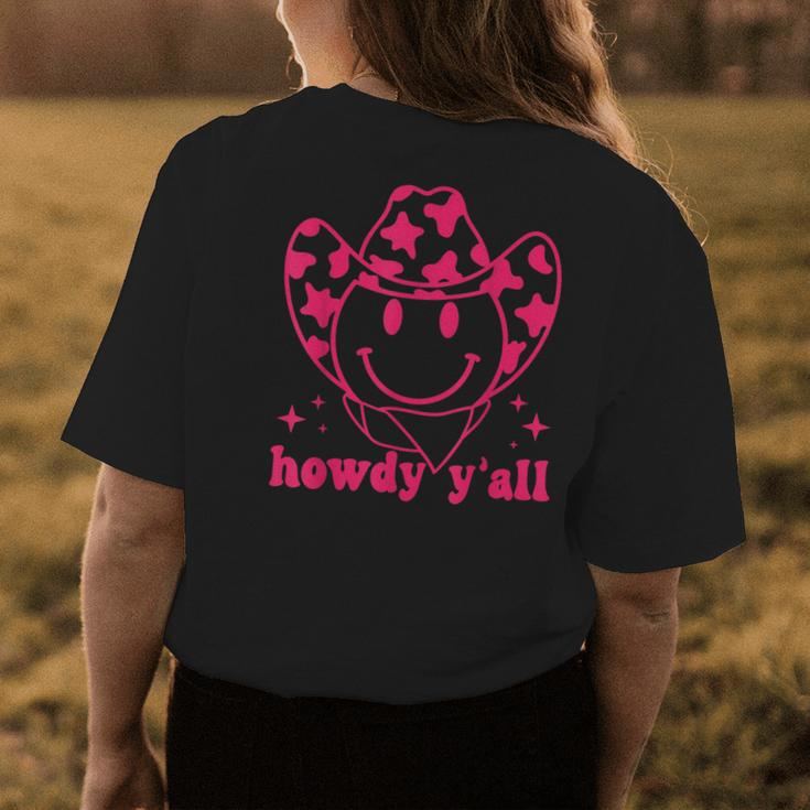 Howdy Yall Rodeo Western Country Southern Cowgirl & Cowboy Womens Back Print T-shirt Unique Gifts