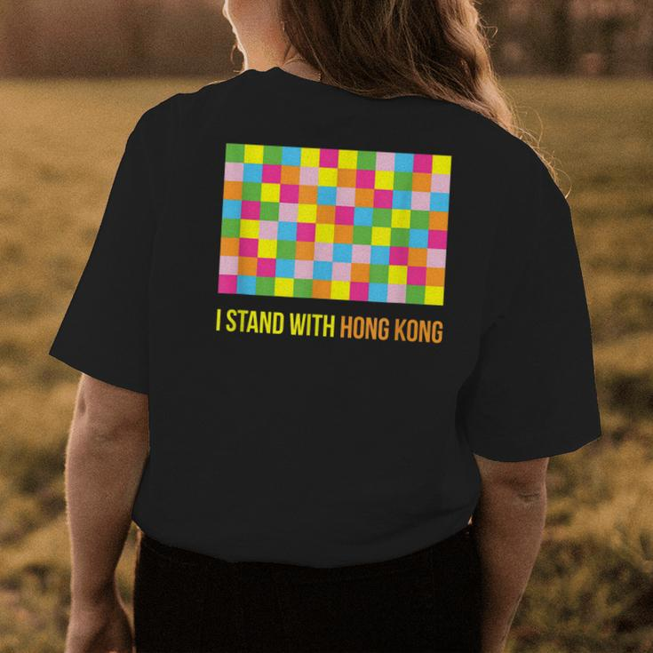 I Stand With Hong Kong Lennon Wall Hk Flag Rally Protest Womens Back Print T-shirt Unique Gifts