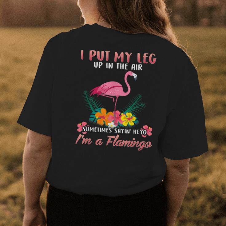 Im A Pink Flamingo Cute Tropical Hawaiian Flamingos Gift Womens Back Print T-shirt Unique Gifts