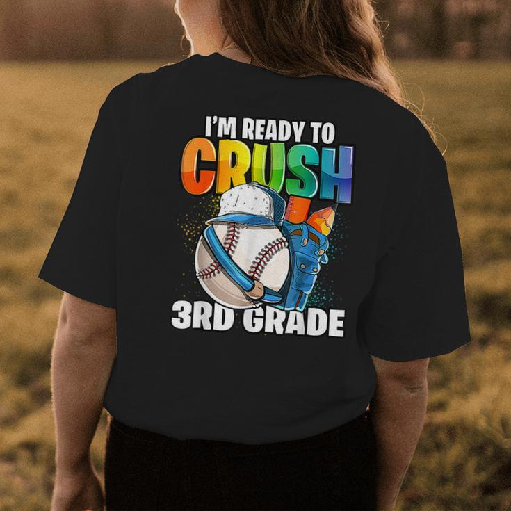 Im Ready To Crush 3Rd Grade Baseball Back To School Boys Womens Back Print T-shirt Unique Gifts