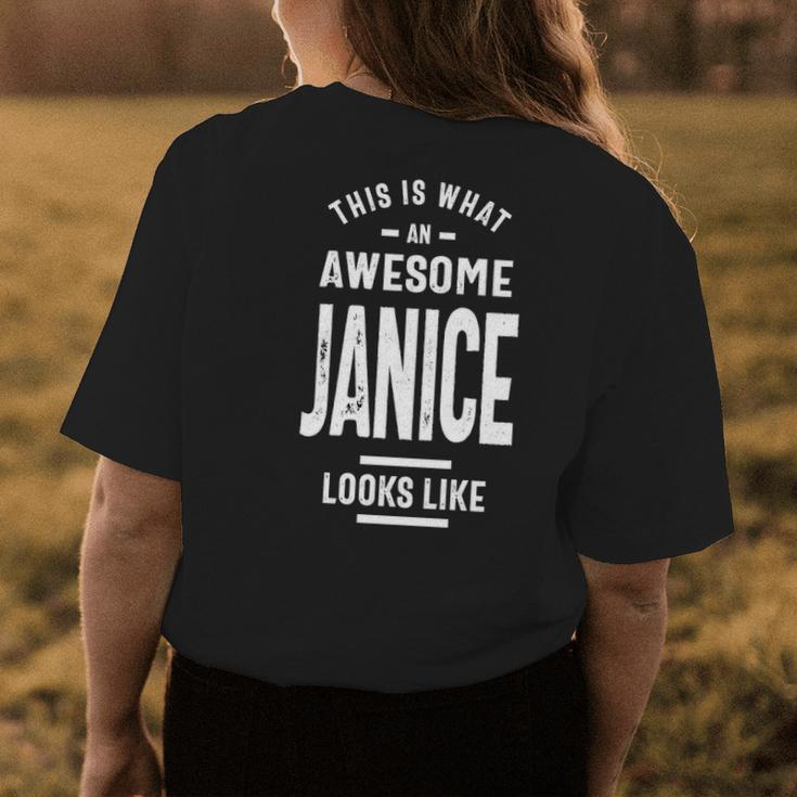 Janice Name Gift This Is What An Awesome Janice Looks Like Womens Back Print T-shirt Funny Gifts