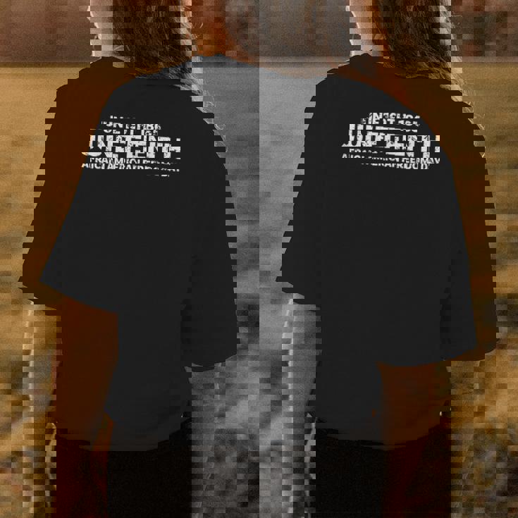 Junenth Day Gift For Men Women Kids Womens Back Print T-shirt Unique Gifts