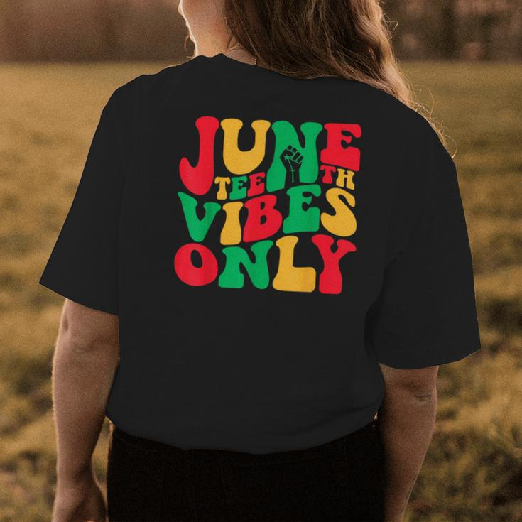 Junenth Vibes Only 1865 African American Men Women Kids Womens Back Print T-shirt Unique Gifts