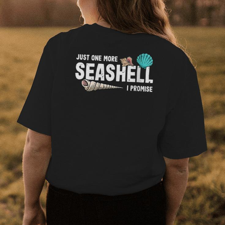 Just One More Seashell I Promise Scuba Diver Diving Snorkel Gift For Womens Gift For Women Women's Crewneck Short Sleeve Back Print T-shirt Personalized Gifts