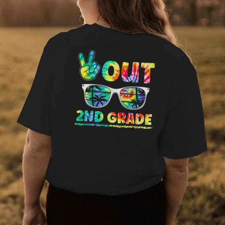 Last Day Of School Peace Out 2Nd Grade Teachers Kids Womens Back Print T-shirt Unique Gifts