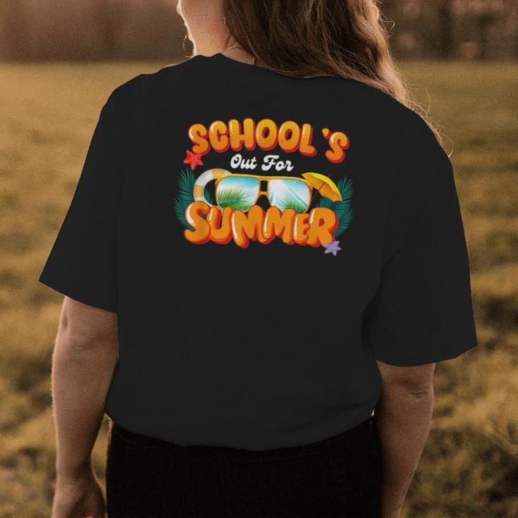 Last Day Of Schools Out For Summer Teacher Boys Girls Womens Back Print T-shirt Funny Gifts