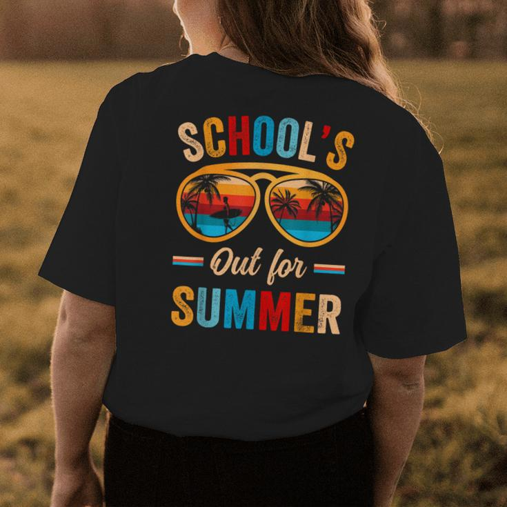 Last Day Of School Retro Schools Out For Summer Teacher Off Women's T-shirt Back Print Unique Gifts