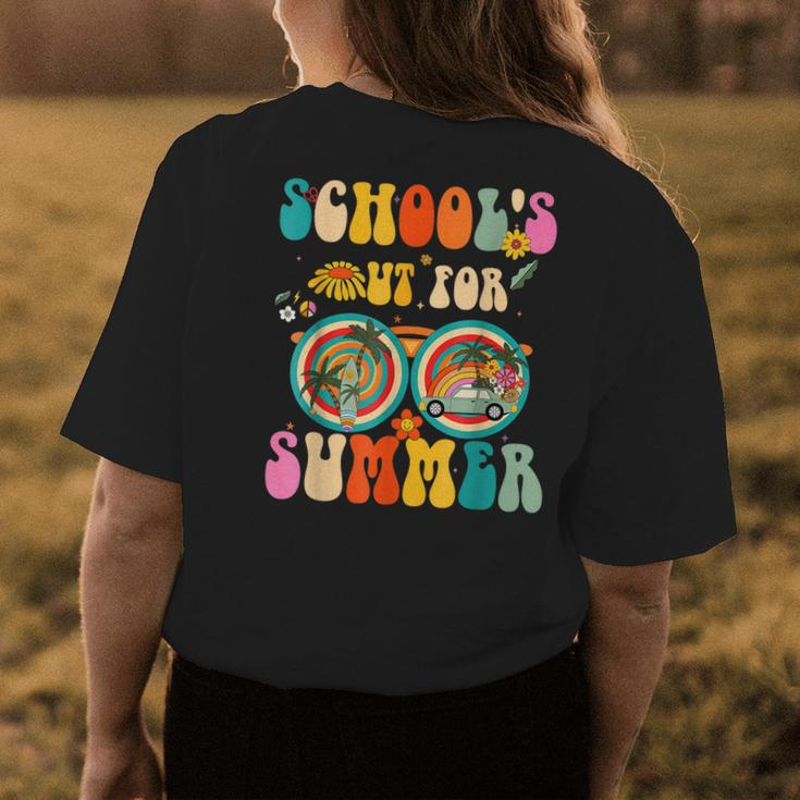 Last Day Of Schools Out For Summer Teacher Sunglasses Groovy Women's T-shirt Back Print Unique Gifts