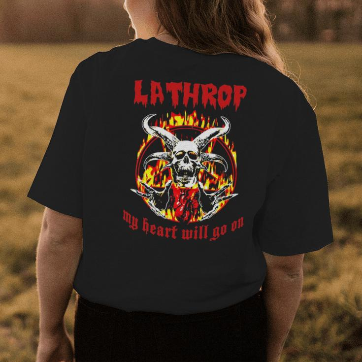 Lathrop Name Gift Lathrop Name Halloween Gift V2 Womens Back Print T-shirt Funny Gifts