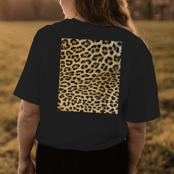 Leopard Spots Animal Print Halloween Costume Gift Funny Womens Back Print T-shirt Unique Gifts