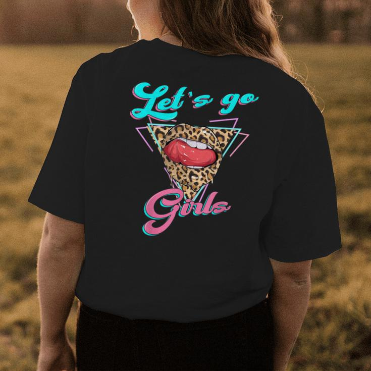 Let´S Go Girls Country Southern Western Leopard Pattern Womens Back Print T-shirt Unique Gifts