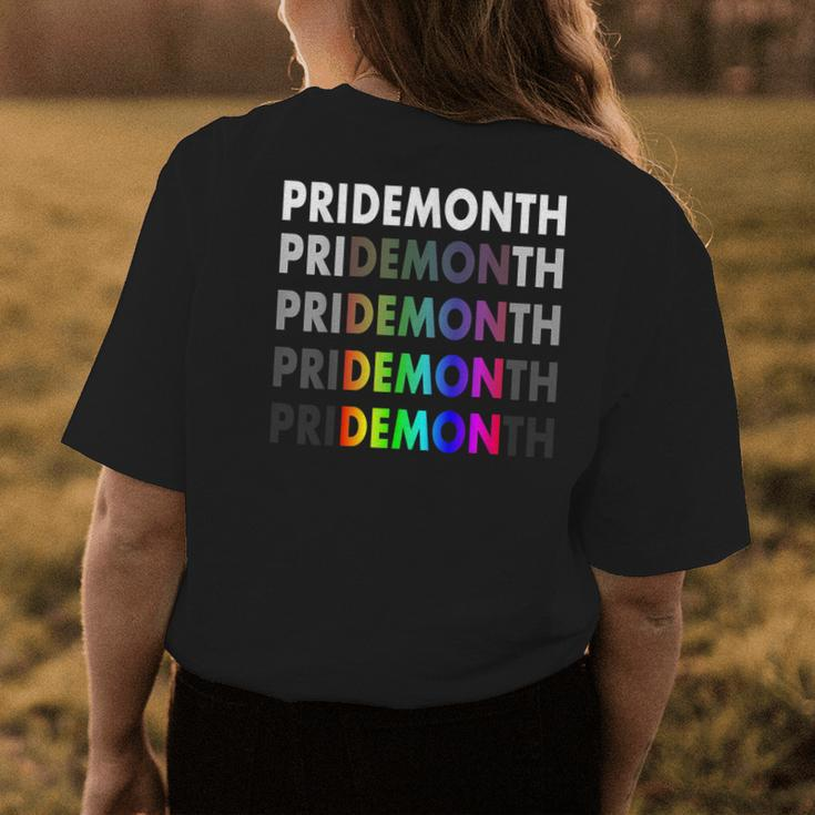 Lgbt Pride Month Demon For Gay Pride Month Festival Rainbow Womens Back Print T-shirt Unique Gifts