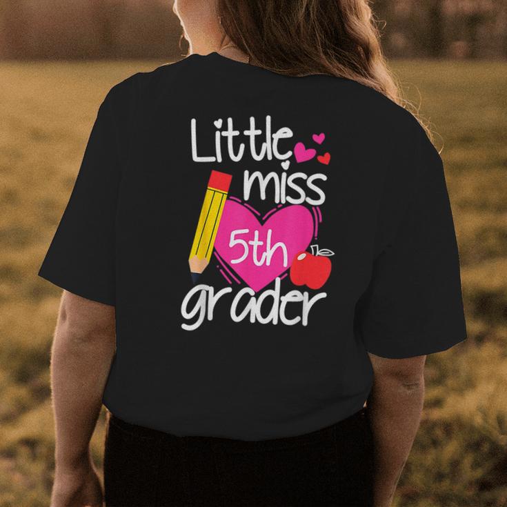 Little Miss 5Th Grade First Day Of Hello Fifth Grade Girls Womens Back Print T-shirt Unique Gifts