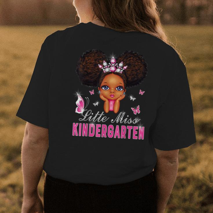 Little Miss Kindergarten Back To School For Girls 100 Days Womens Back Print T-shirt Funny Gifts
