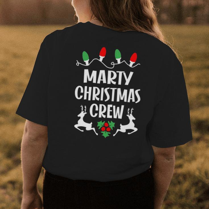 Marty Name Gift Christmas Crew Marty Womens Back Print T-shirt Funny Gifts