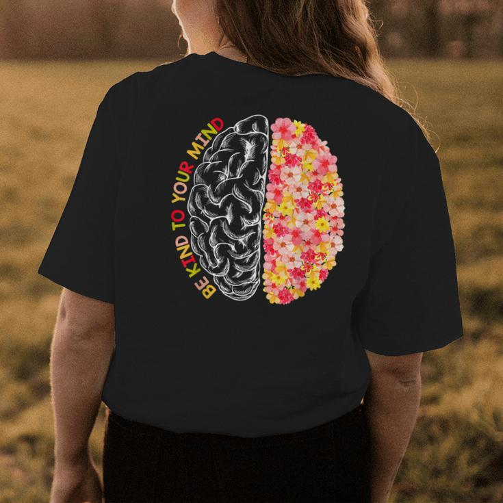 Mental Health Be Kind Funny To Your Mind Autism Awareness Gift For Men Womens Back Print T-shirt Unique Gifts