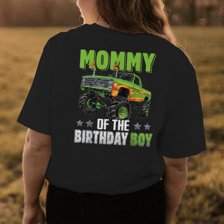 Mommy Of Birthday Boy Monster Truck Car Family Matching Womens Back Print T-shirt Funny Gifts
