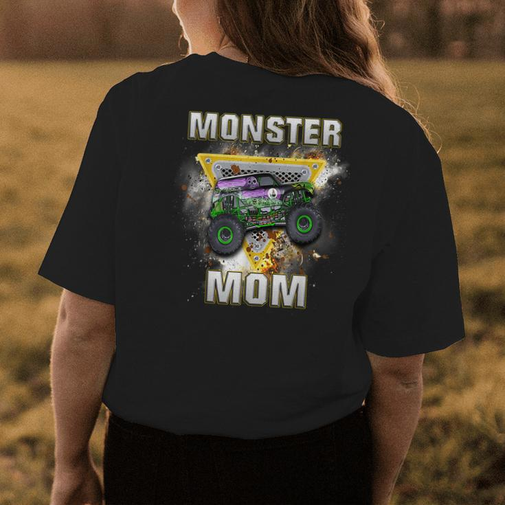 Monster Truck Are My Jam Monster Truck Mom Womens Back Print T-shirt Funny Gifts