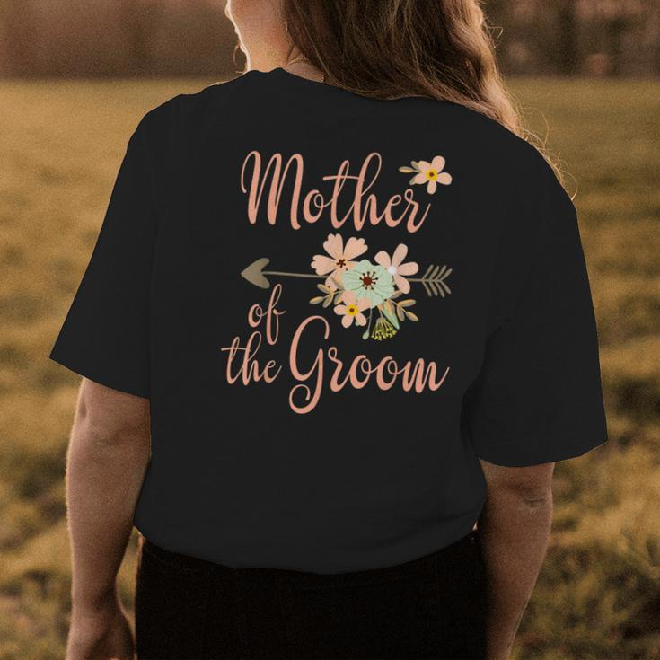 Mother Of The Groom Wedding Party Pretty Floral Womens Back Print T-shirt Unique Gifts