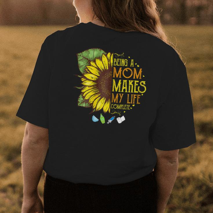 Mothers Day New Mom Plus Size Floral Flower Graphic Gift For Womens Womens Back Print T-shirt Unique Gifts