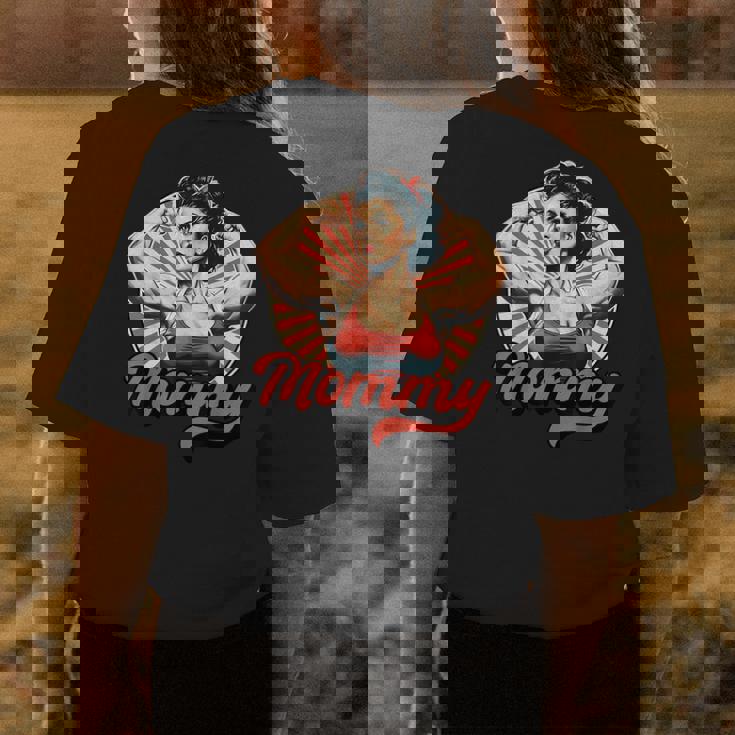 Muscle Mommy Retro Weightlifting And Bodybuilding Gym Mom Womens Back Print T-shirt Unique Gifts