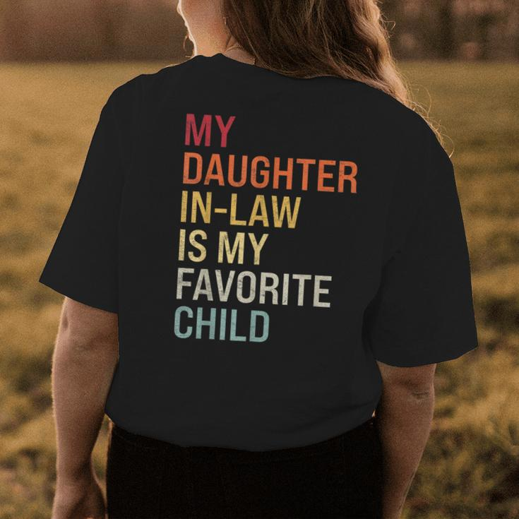 My Daughter In Law Is My Favorite Child Mother In Law Retro Womens Back Print T-shirt Unique Gifts