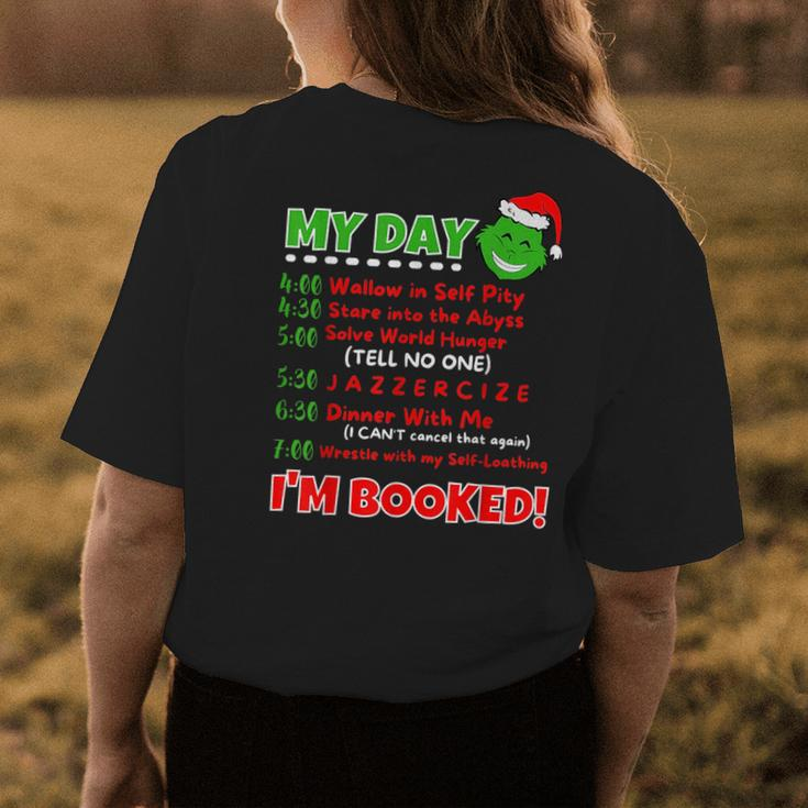 My Day Schedule I’M Booked Christmas Sweater Christmas 2021 Womens Back Print T-shirt Unique Gifts