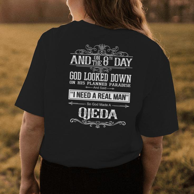 Ojeda Name Gift So God Made An Ojeda Womens Back Print T-shirt Funny Gifts