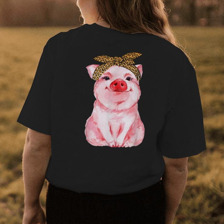 Pig Bandana Cute Gift For Girl And Women Womens Back Print T-shirt Unique Gifts