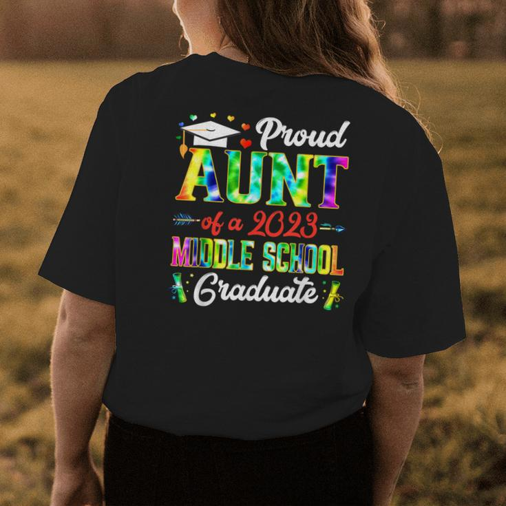 Proud Aunt Of A 2023 Middle School Graduate Auntie Tie Dye Womens Back Print T-shirt Personalized Gifts