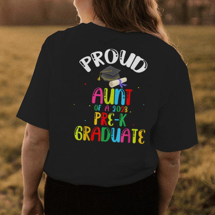 Proud Aunt Of Preschool Graduate 2023 School Prek Graduation Women's T-shirt Back Print Unique Gifts