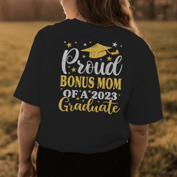 Proud Bonus Mom Of A 2023 Graduate Senior 2023 Graduation Womens Back Print T-shirt Personalized Gifts