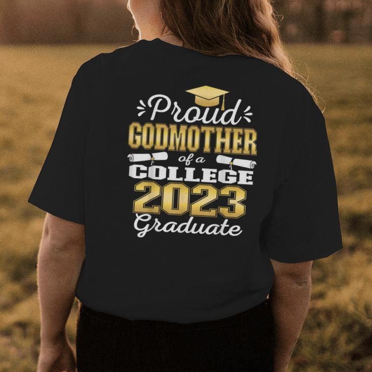 Proud Godmother Of 2023 College Graduate Family 23 Women's T-shirt Back Print Unique Gifts