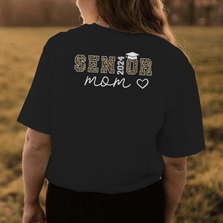 Proud Mom Class Of 2024 Senior Graduate Leopard Senior 24 Women's T-shirt Back Print Unique Gifts