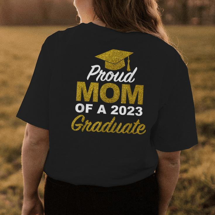 Proud Mom Of A 2023 Graduate High School College Womens Back Print T-shirt Unique Gifts