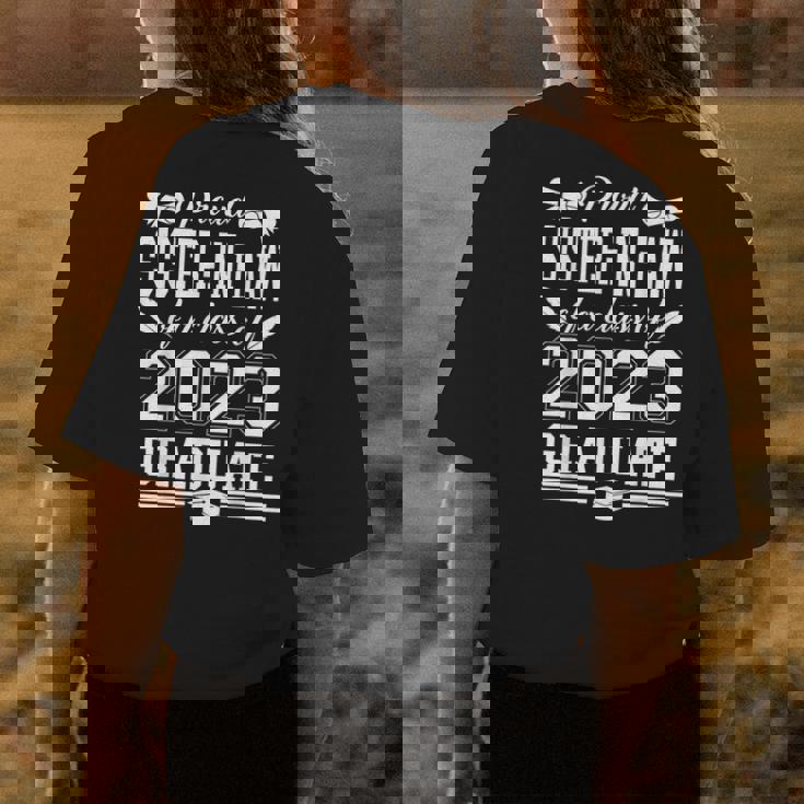 Proud Sister-In-Law Of A Class Of 2023 Graduate - Senior 23 Womens Back Print T-shirt Unique Gifts